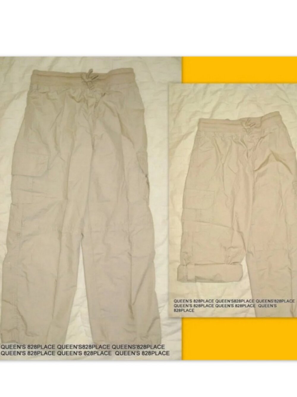 Nwt Ruum Boys Size 5 5T Khaki Cargo Convertible Pants Lightweight
